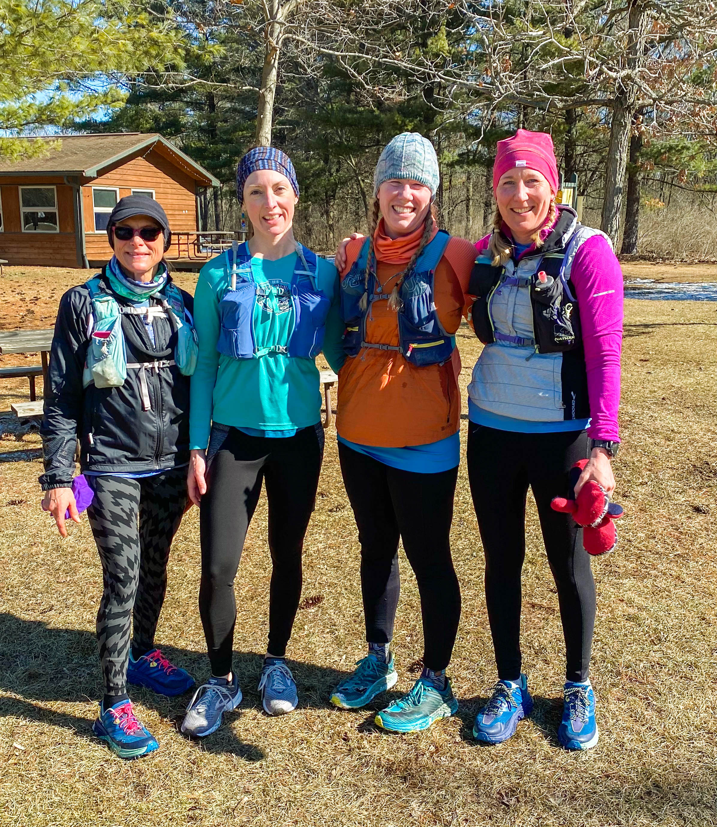 Jaime running with trail sisters